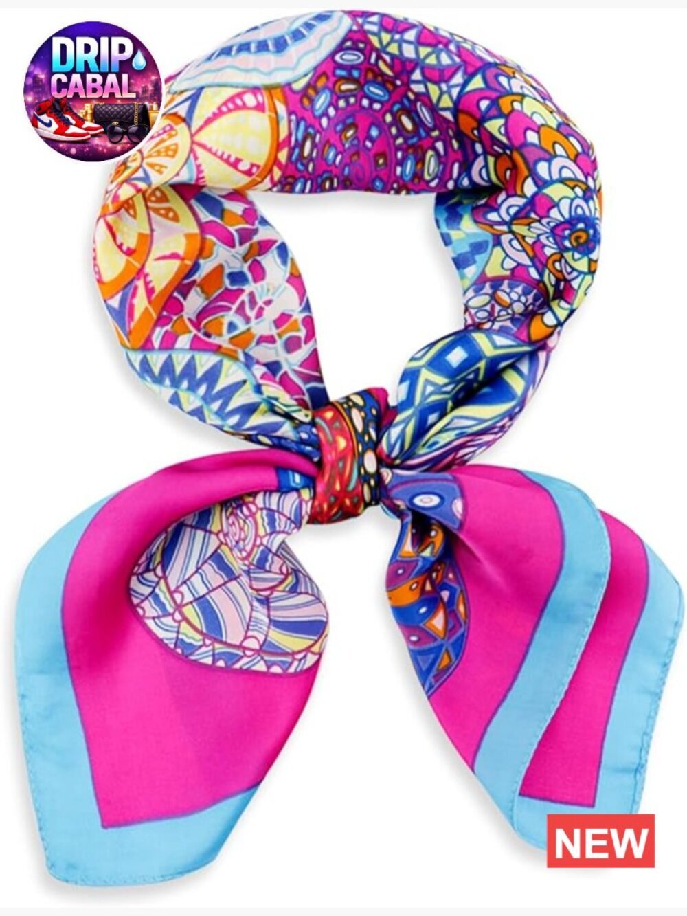 27'' Square Satin Silk Feeling Head Scarf for Women